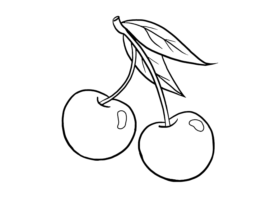 Coloring page Cherry Print